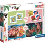 Clementoni - Puzzle superkit 4v1 Piráti