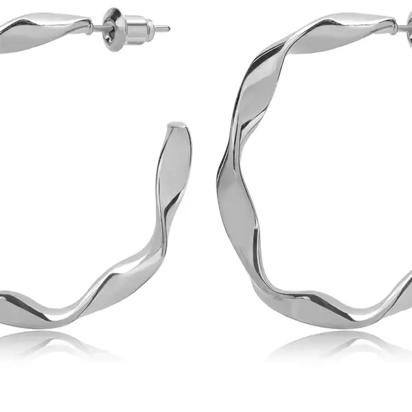 Troli Módní kruhové náušnice z oceli