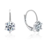 MOISS Něžné stříbrné náušnice s čirými zirkony E0000676, E0000675 1,5 x 0,6 cm
