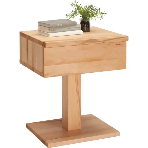 Linea Natura NOČNÍ STOLEK, jádrový buk, 51/60/38,5 cm