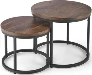 HALMAR Konferenční stolek OREO kulatý, ořech