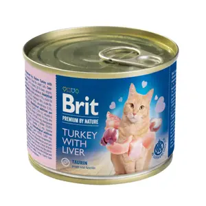 Brit Premium Cat by Nature konzerva Turkey & Liver 200 g | Konzerva pre mačky