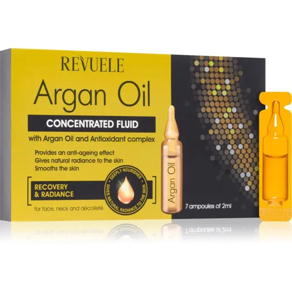 Revuele Ampoules Argan Oil Concentrated Fluid koncentrované pleťové sérum na tvár, krk a dekolt 7x2 ml