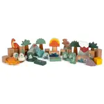 Small foot Wooden Building Blocks Dino aktivity hračka z dreva 12 m+ 34 ks