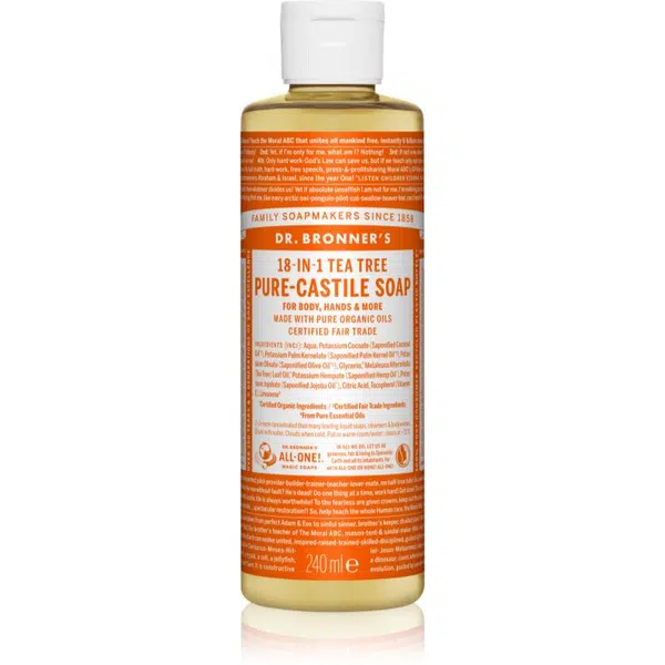 Dr. Bronner’s Tea Tree tekuté univerzálne mydlo 240 ml