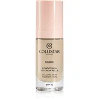 Collistar NUDO Second Skin Foundation SPF 15 rozjasňujúci hydratačný make-up s vyhladzujúcim efektom odtieň 1N Avorio 30 ml