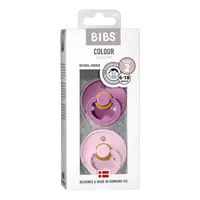 BIBS Colour Cumlíky z prírodného kaučuku, veľkosť 2, Lavender/Baby Pink 2 ks
