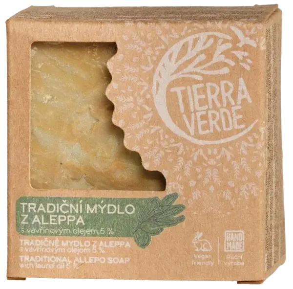TIERRA VERDE Tradičné mydlo z Aleppa s vavrínovým olejom 5 % 190 g