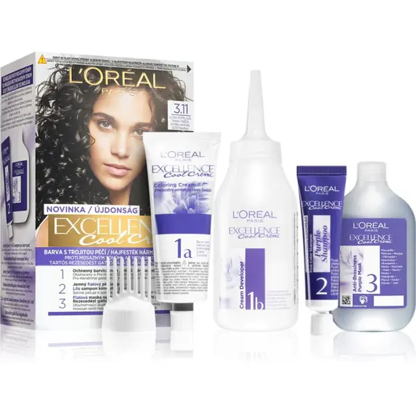 L’Oréal Paris Excellence Cool Creme farba na vlasy odtieň 3.11 Ultra Ash Dark Brown 1 ks