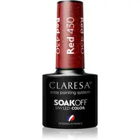 Claresa SoakOff UV/LED Color Rainbow Explosion gélový lak na nechty odtieň Red 430 5 g