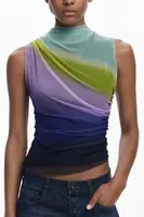 Farebný top bez rukávov