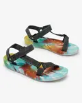 Resti Black women's sandals with colored sole Asottil