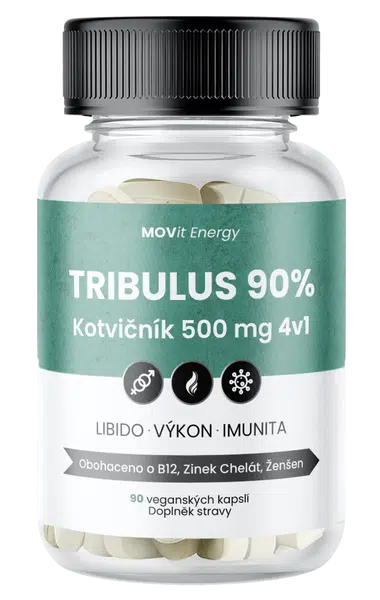 MOVIT ENERGY TRIBULUS 90% Kotvičník 500 mg 4v1, 60 kapsúl