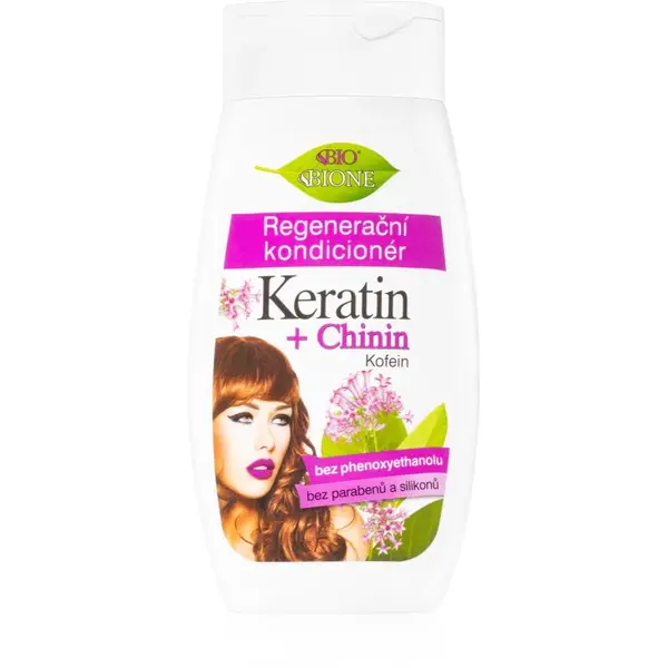 Bione Cosmetics Keratin + Chinin regenerační kondicionér na vlasy 260 ml