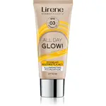 Lirene ALL DAY GLOW! rozjasňující fluidní make-up pro dlouhotrvající efekt odstín 03 Beige 30 ml