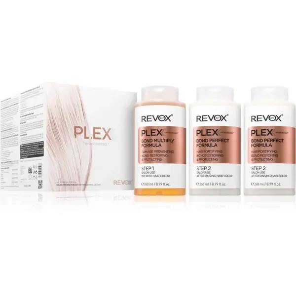 Revox B77 PLEX Hair Rebuilding System Professional Set sada pro barvené a poškozené vlasy pro profesionální použití 3x260 ml