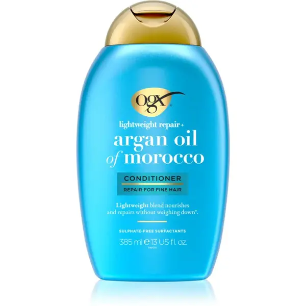 OGX Argan Oil Of Morocco Lightweight Conditioner lehký kondicionér pro hydrataci a lesk 385 ml