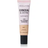 Makeup Revolution Conceal & Define matující make-up odstín F5NW 23 ml