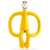 Matchstick Monkey Teething Toy and Gel Applicator kousátko s kartáčkem 2 v 1 Yellow 1 ks