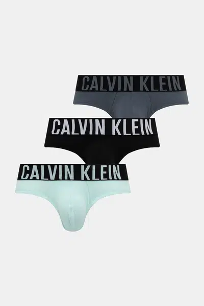 Spodní prádlo Calvin Klein Underwear 3-pack pánské, šedá barva, 000NB3607A