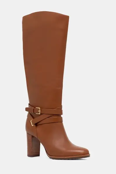 Kožené kozačky Lauren Ralph Lauren Cllns Tl Hl