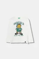 Dětské bavlněné tričko s dlouhým rukávem United Colors of Benetton