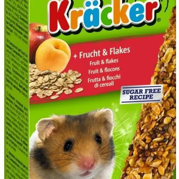 Vitakraft dvojitá tyčinka s ovocem pro zlaté křečky 2 ks v krabici