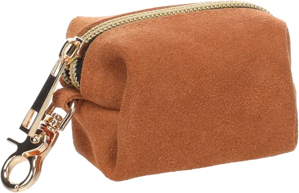 Flamingo Sueda kožený držák na sáčky na hovínka - více barev Hnědé