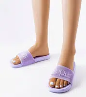 marka niezdefiniowana Purple rubber flip-flops Azelio