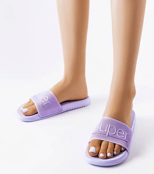marka niezdefiniowana Purple rubber flip-flops Azelio