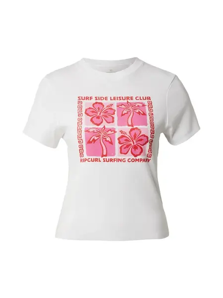 RIP CURL Tričko 'SURF SIDE'  pitaya / červená / biela