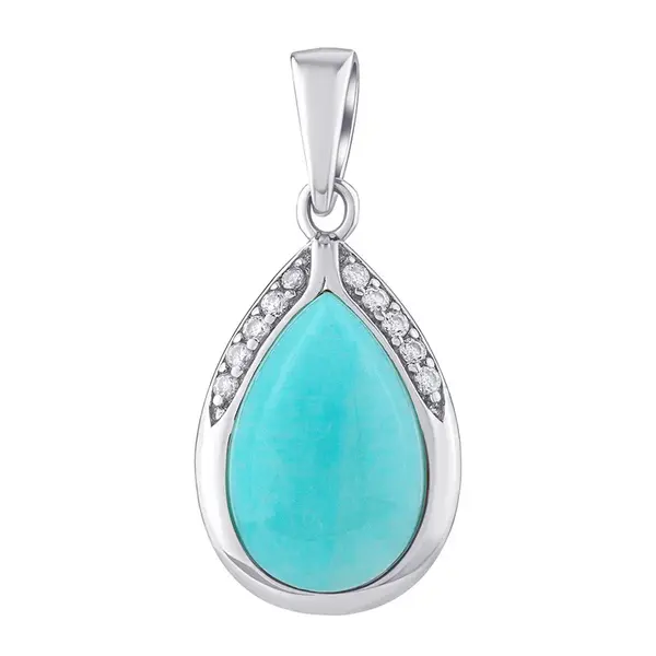 Silvego Stříbrný přívěsek s přírodním amazonitem JST13327PAZ