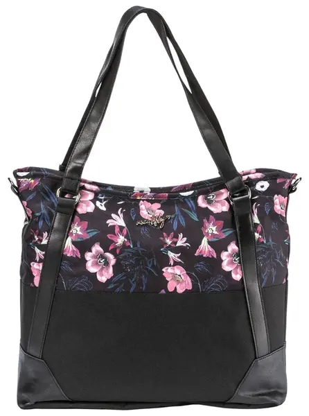 Meatfly dámská kabelka Insanity Hibiscus Black/Black | Mnohobarevná | Objem 11 L