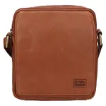 Pánska kožená taška cez rameno SendiDesign Bonny - koňak