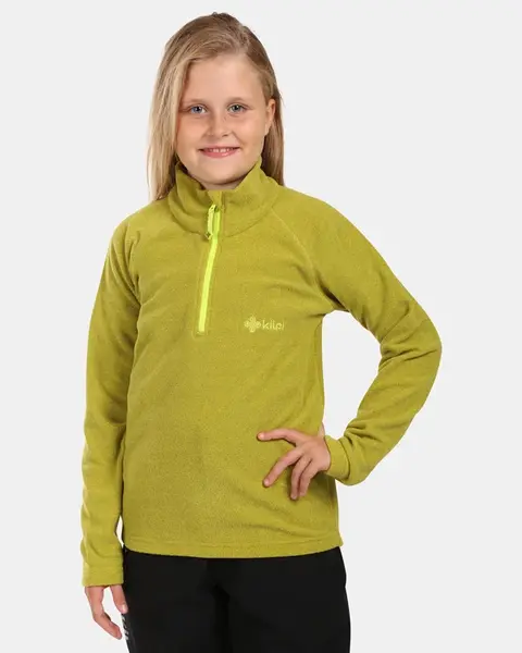 Dětská fleecová mikina kilpi almeri-j světle zelená 152
