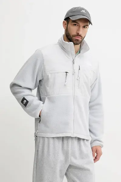 Bunda The North Face Regrind Denali šedá barva, přechodná, NF0A8B5ELE71