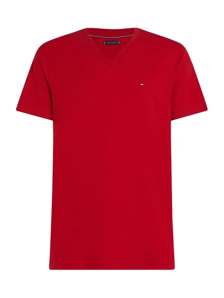 TOMMY HILFIGER Tričko 'ESSENTIAL'  tmavočervená