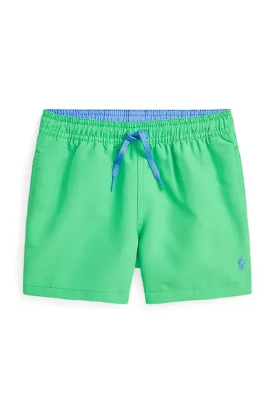 Dětské plavkové šortky Polo Ralph Lauren zelená barva, 322957810007