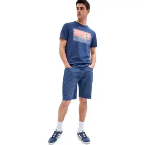 GAP V-STRAIGHT DENIM Pánske šortky, modrá, veľkosť