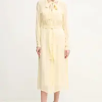 Šaty Twinset žlutá barva, midi, 251TP2260
