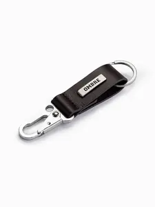 Ombre Men's key ring with snap hook - black