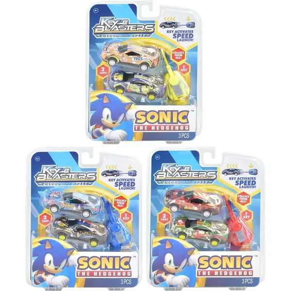 SONIC sada 2 ks autíčok modrý klíč