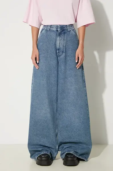 Džíny AMBUSH Denim Baggy Pants dámské, high waist, BWYB004F24DEN0024000