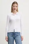 Halenka Abercrombie & Fitch dámská, bílá barva, hladká, KI139-5202