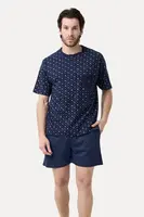 Pánské pyžamo krátké JAVIER S Tmavě modrá