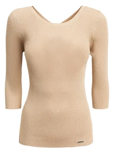 Influencer Sveter  béžová / zlatá