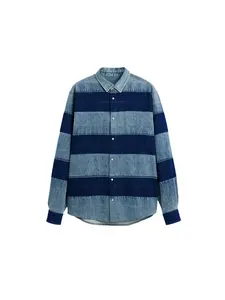 Desigual Košeľa  modrá denim / tmavomodrá