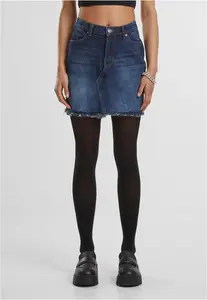 Women's Heavy Mini Denim Skirt Navy Blue