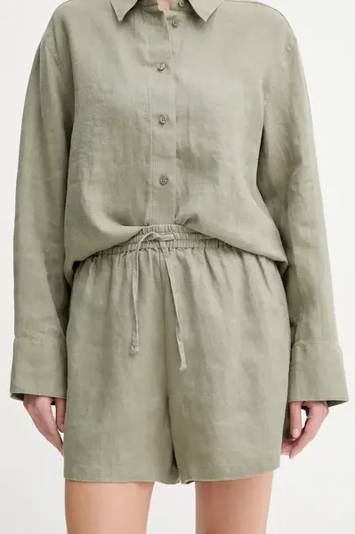 Lněné kraťasy Samsoe Samsoe MAREN