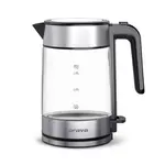 Sklenená varná kanvica s LED podsvietením, čierna